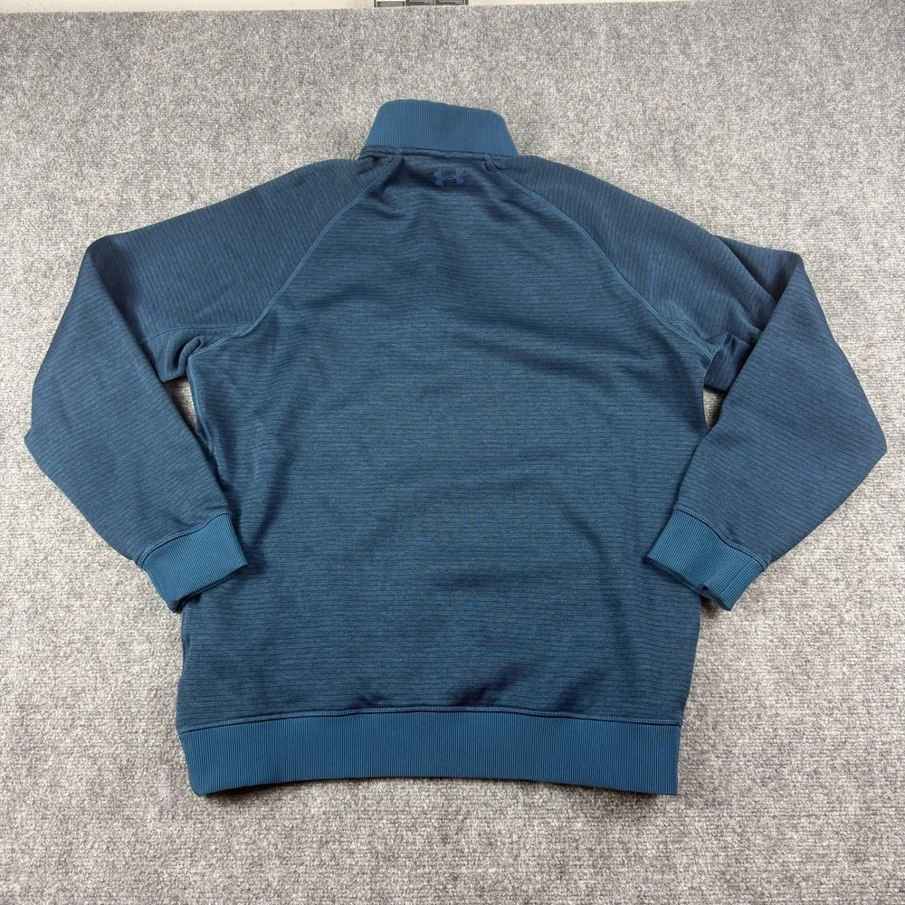 Under Armour ColdGear Pullover Mens‎ XL Blue 1/4 Zip UA Storm Fleece Thermal